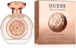 GUESS BELLA VITA ROSA (W)(H/B)(LI FREE)4PC SET(3.4oz edt sp15ml Travel sp 3.4oz Body LotionPouch) FOR WOMEN
