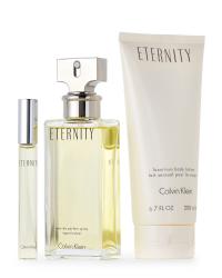 Eternity Gift Set 3pcs. includes 3.3 Fl. Oz. Eau De Parfum Spray 3.3 Oz. Body Lotion 10ml Edp Spray Women