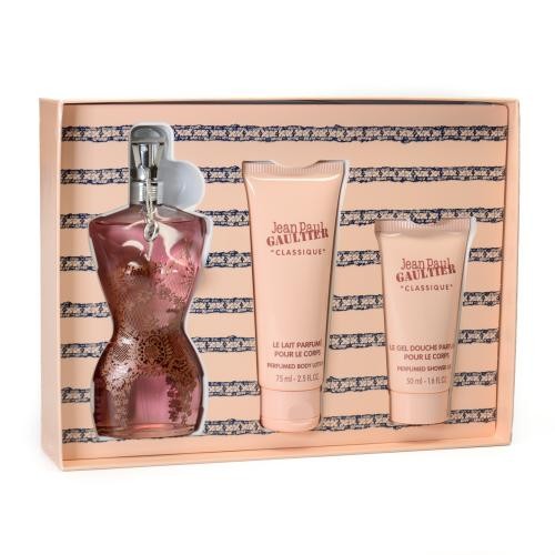 JEAN PAUL GAULTIER 3 PCS. GIFT SET: 3.4 FL.OZ. EDT SPRAY 2.5 FL.OZ. BODY LOTION AND 1.0 FL.OZ. SHOWER GEL FOR WOMEN.JEAN PAUL GAULTIER