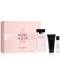 NARCISO RODRIGUEZ MUSK NOIR 3 PCS. SET: 3.4 EDP SPRAY 1.7 OZ. BODY LOTION 10ML EDP SPRAY FOR WOMEN
