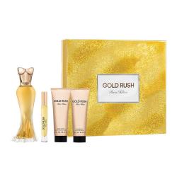 PARIS HILTON Gold Rush BY PARIS HILTON 4 PCS. GIFT SET: 3.4 FL. OZ. EDP 6ML EDP 90ML BODY LOTION 90ML GEL FOR WOMEN
