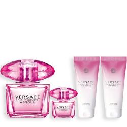 BRIGHT CRYSTAL ABSOLU 4 PCS. GIFT SET: T 3.0 EDP SPRAY 3.4OZ BODY LOTION 3.4OZ. GEL 5ML EDP FOR WOMEN