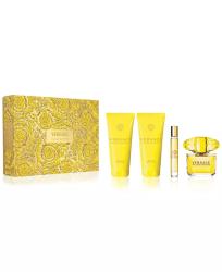 Versace Yellow Diamond 4pcs. Gift Set: 3.0Z EDT SPRAY + 3.4 OZ. BODY LOTION + 3.4 OZ. GEL+ POUCH Women