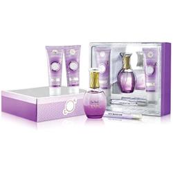 new brand lor 4 PCS. GIFT SET: 3.3 FL.OZ. EDP SPRAY 4.3 FL.OZ. SHOWER GEL 4.3 FL.OZ. BODY LOTION AND .6 FL.OZ. EDP SPRAY FOR WOMEN