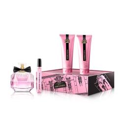 fashionista 4 PCS. GIFT SET: 3.3 FL.OZ. EDP SPRAY 4.3 FL.OZ. SHOWER GEL 4.3 FL.OZ. BODY LOTION AND .6 FL.OZ. EDP SPRAY FOR WOMEN