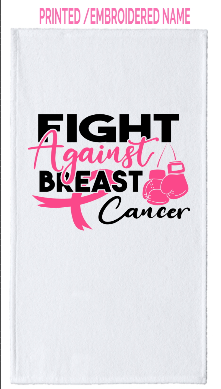 Personalized Breast Cancer Awareness Towels
