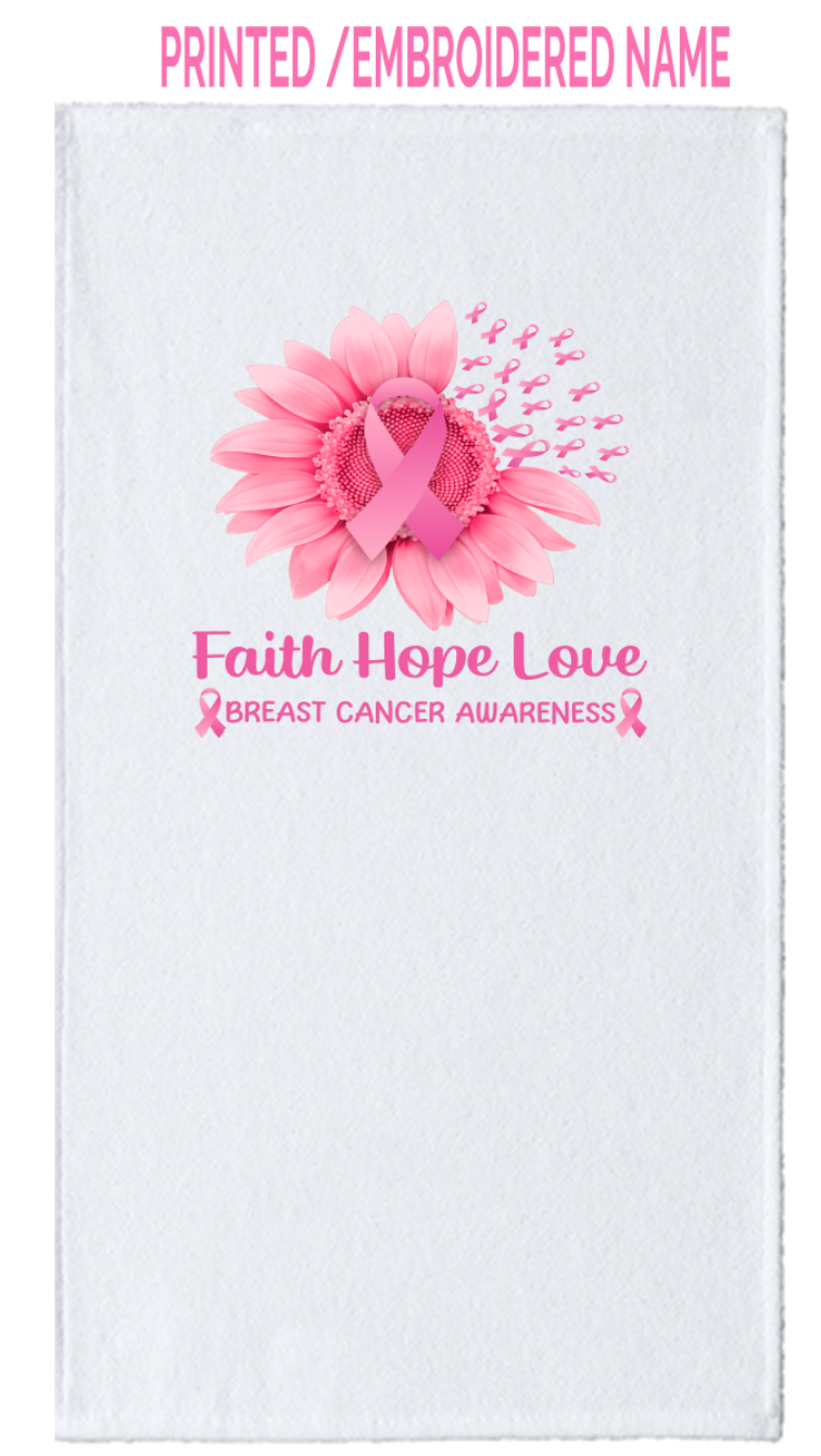 Personalized Breast Cancer Awareness Towels