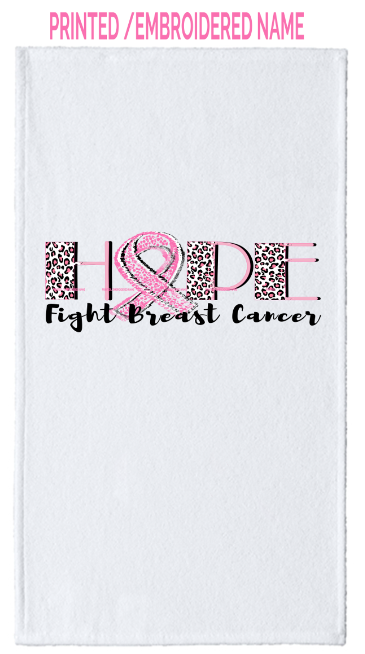 Personalized Breast Cancer Awareness Towels