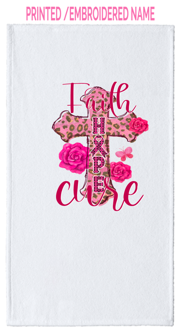 Personalized Breast Cancer Awareness Towels
