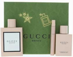GUCCI BLOOM 3 PCS GIFT SET: 3.3 EDP + 3.3 Body Lotion + 0.33 oz EDP Spray for women.