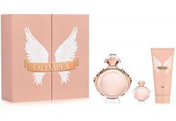 OLYMPEA 3 PCS. GIFT SET: 2.7 FL.OZ. EDP SPRAY 3.4 FL.OZ. BODY LOTION AND 6ML PARFUM FOR WOMEN