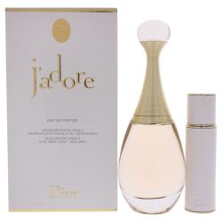 JADORE BY CHRISTIAN DIOR 2 pcs. gift set: 3.4oz edp spray10ml edp travel spray refillable FOR WOMEN