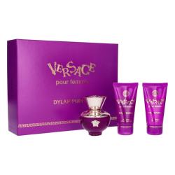 Dylan Purple BY VERSACE 3 PCS. GIFT SET:1.7 EDP SPRAY + B/L + S/G FOR WOMEN
